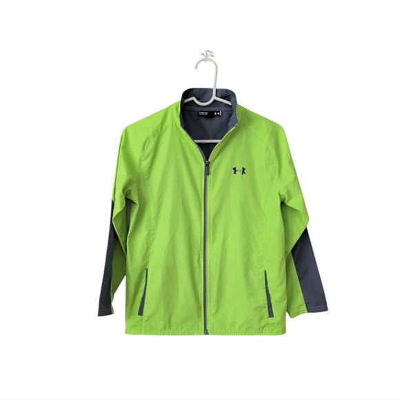 Under Armour Loose Zip Up Lightweight Windbreaker Jacket YMD Youth Medium - Picture 5 of 16